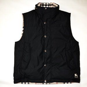 Burberry Black Reversible Down Puffer Vest  LARGE